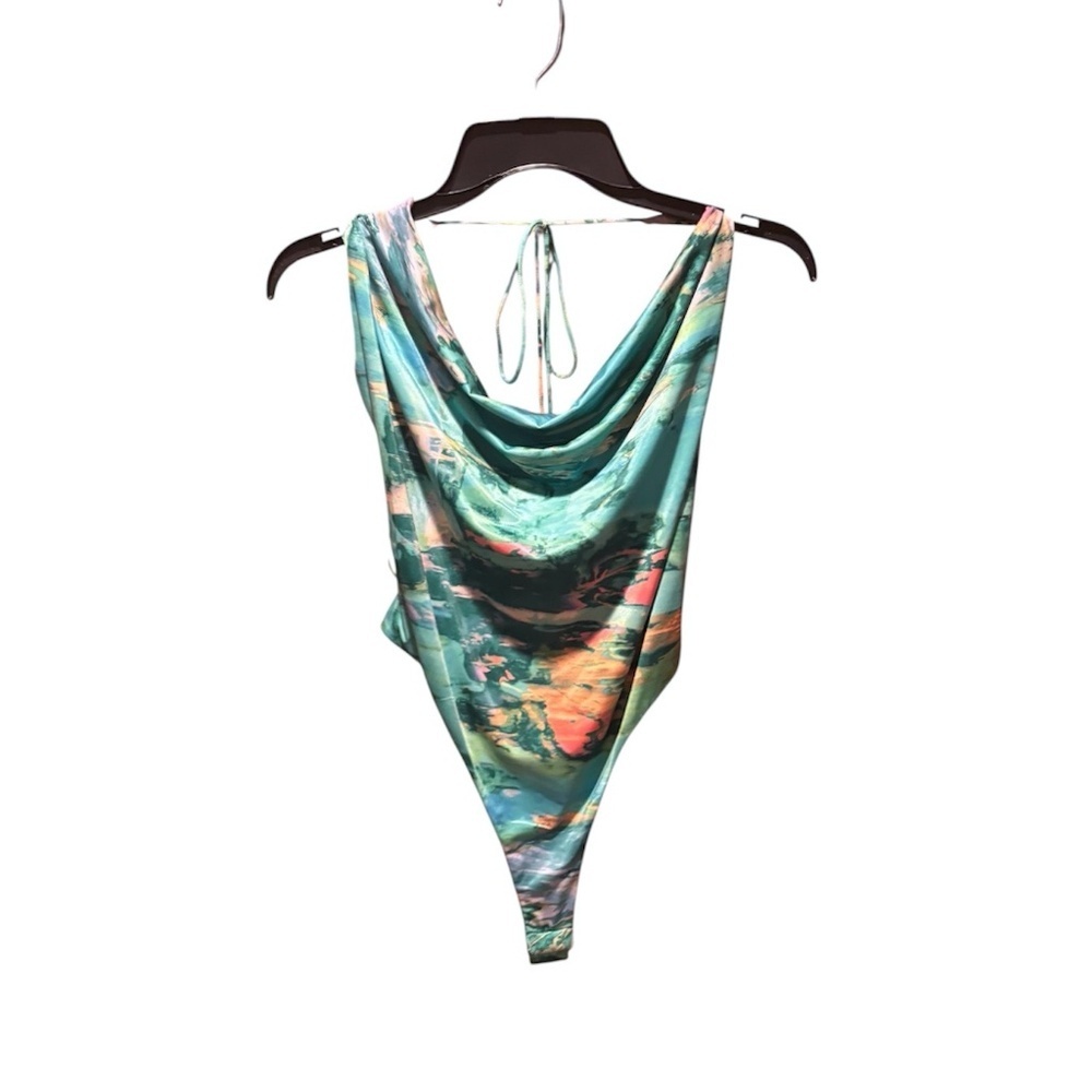 AFRM Sleeveless Halter Open Back Bodysuit XL NWT